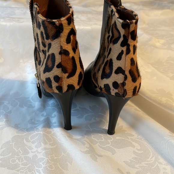 Perdri Miralles Made in Spain leather boots black with animal print Sz 8 - Picture 5 of 9